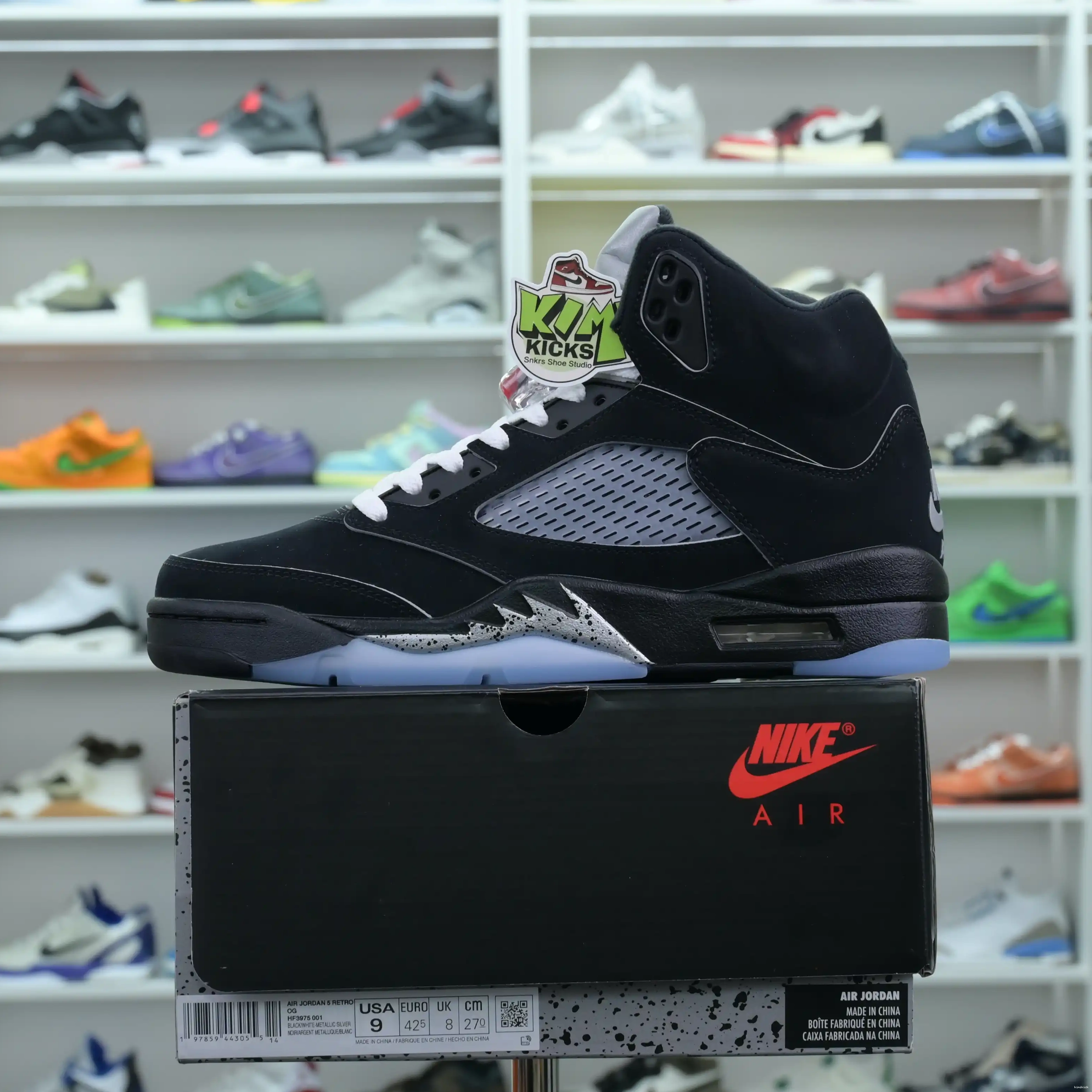 Kimikick Jordan METALLIC 5“BLACK Air REIMAGINED” Jordan 0613
